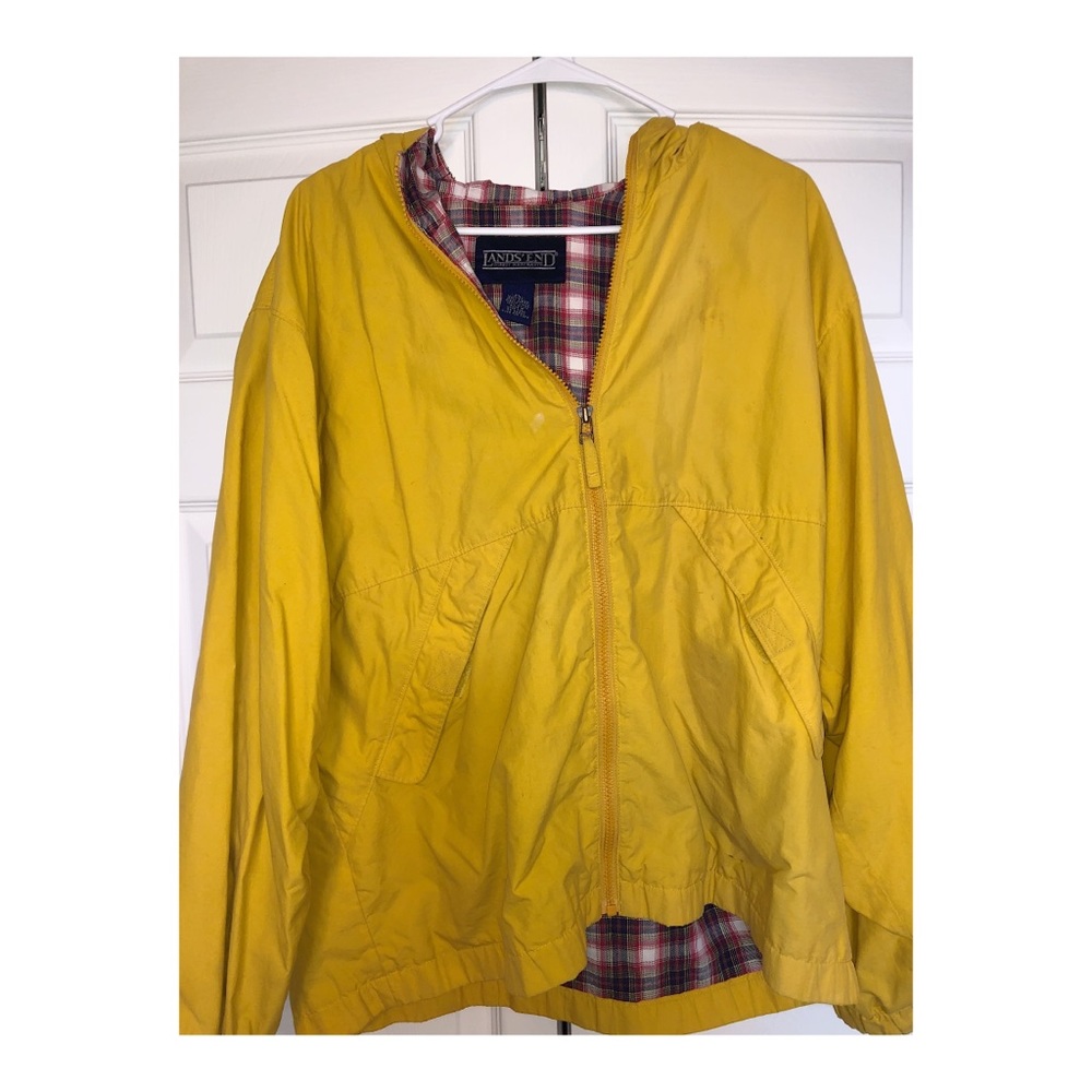 Lands End yellow windbreaker